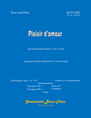 Book cover for Plaisir d'amour