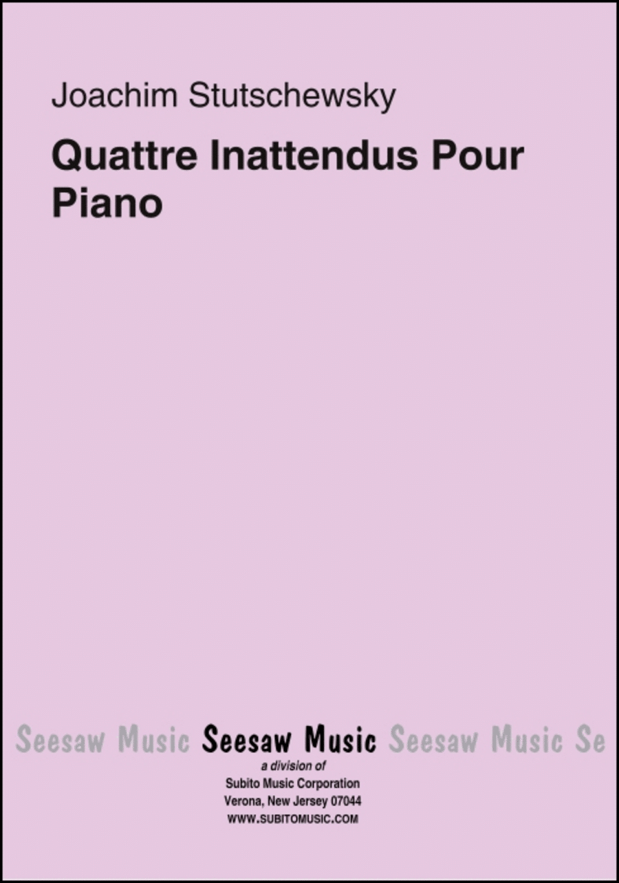 Quattre Inattendus Pour Piano Harpsichord scores gallery preview page 1