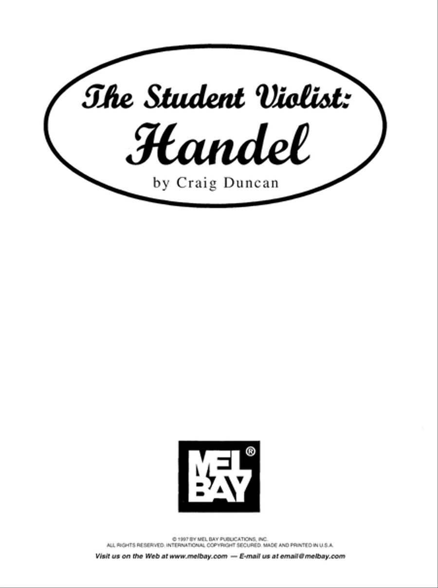 The Student Violist: Handel Viola Solo scores gallery preview page 2