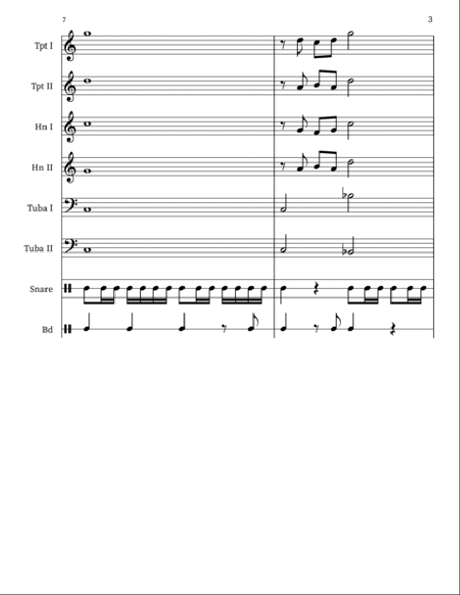 Fanfare Xénotique Fanfare Xénotique Small Ensemble scores gallery preview page 3