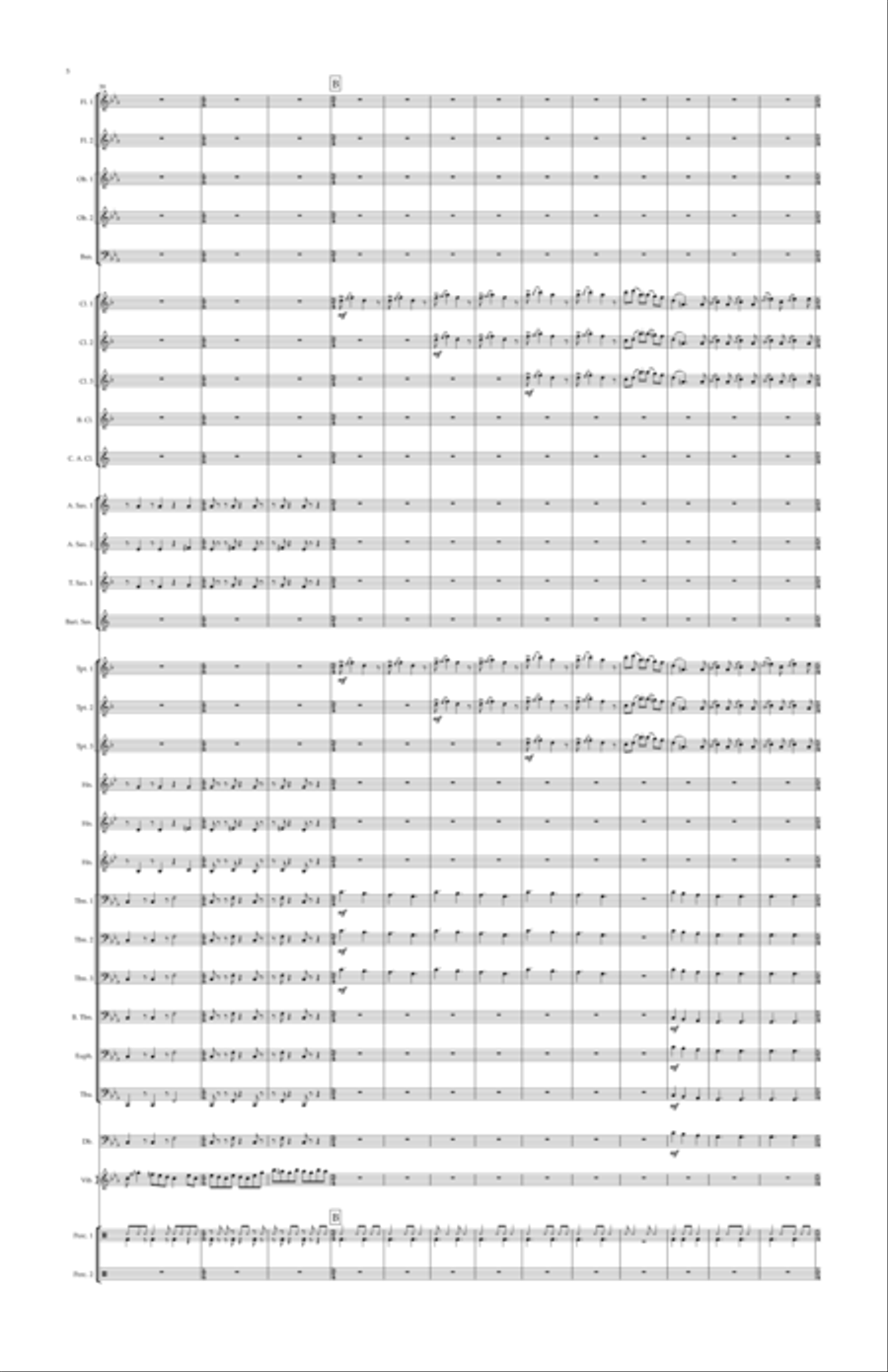 The Rona Blues Concert Band scores gallery preview page 6