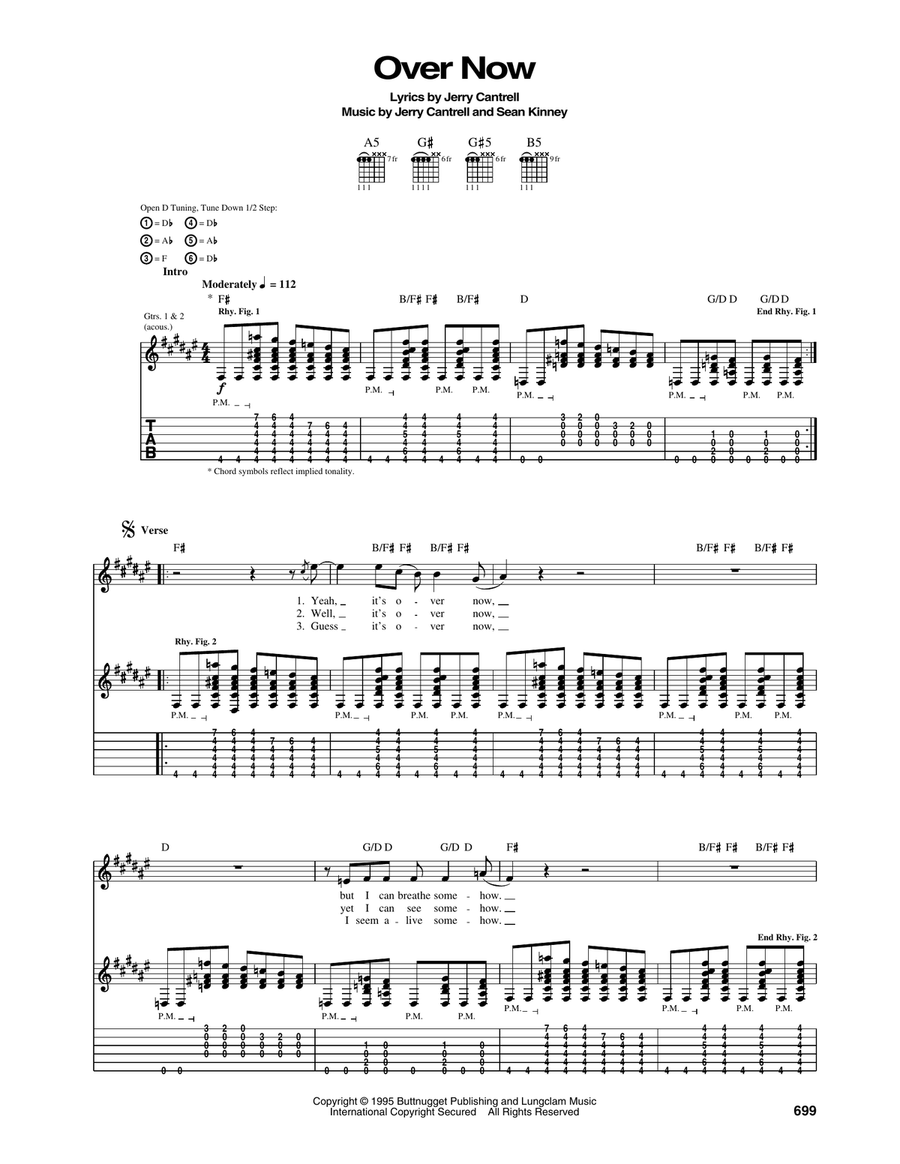 Over Now Acoustic Guitar scores gallery preview page 1