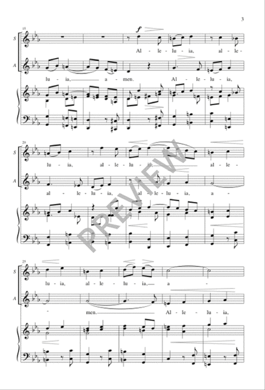 Alleluia, Amen Alleluia, Amen 4-Part scores gallery preview page 3