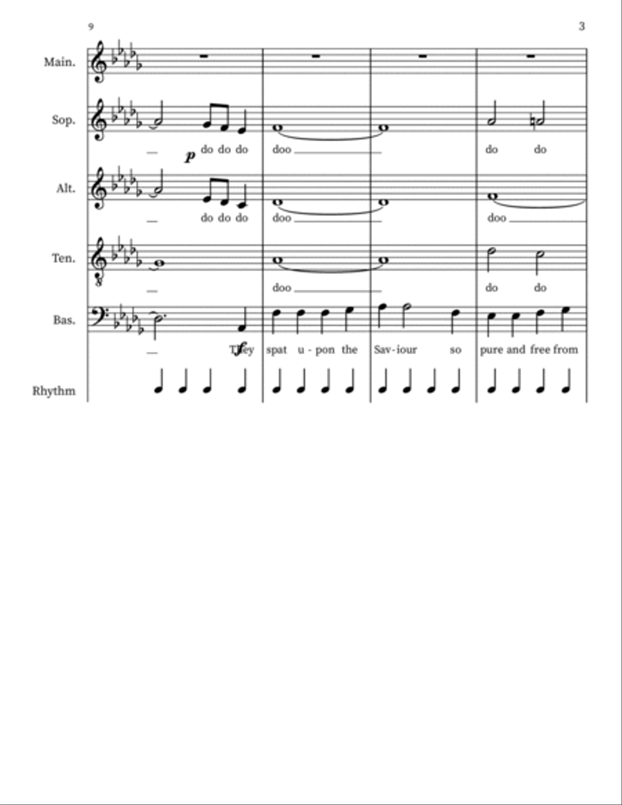 Ten Thousand Angels 4-Part scores gallery preview page 3