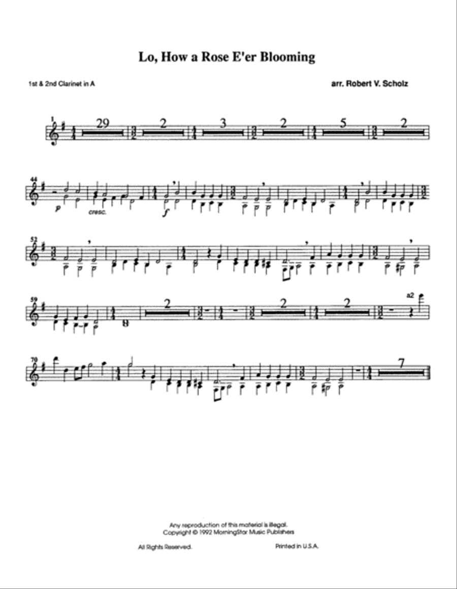 Lo, How a Rose E'er Blooming Choir scores gallery preview page 5