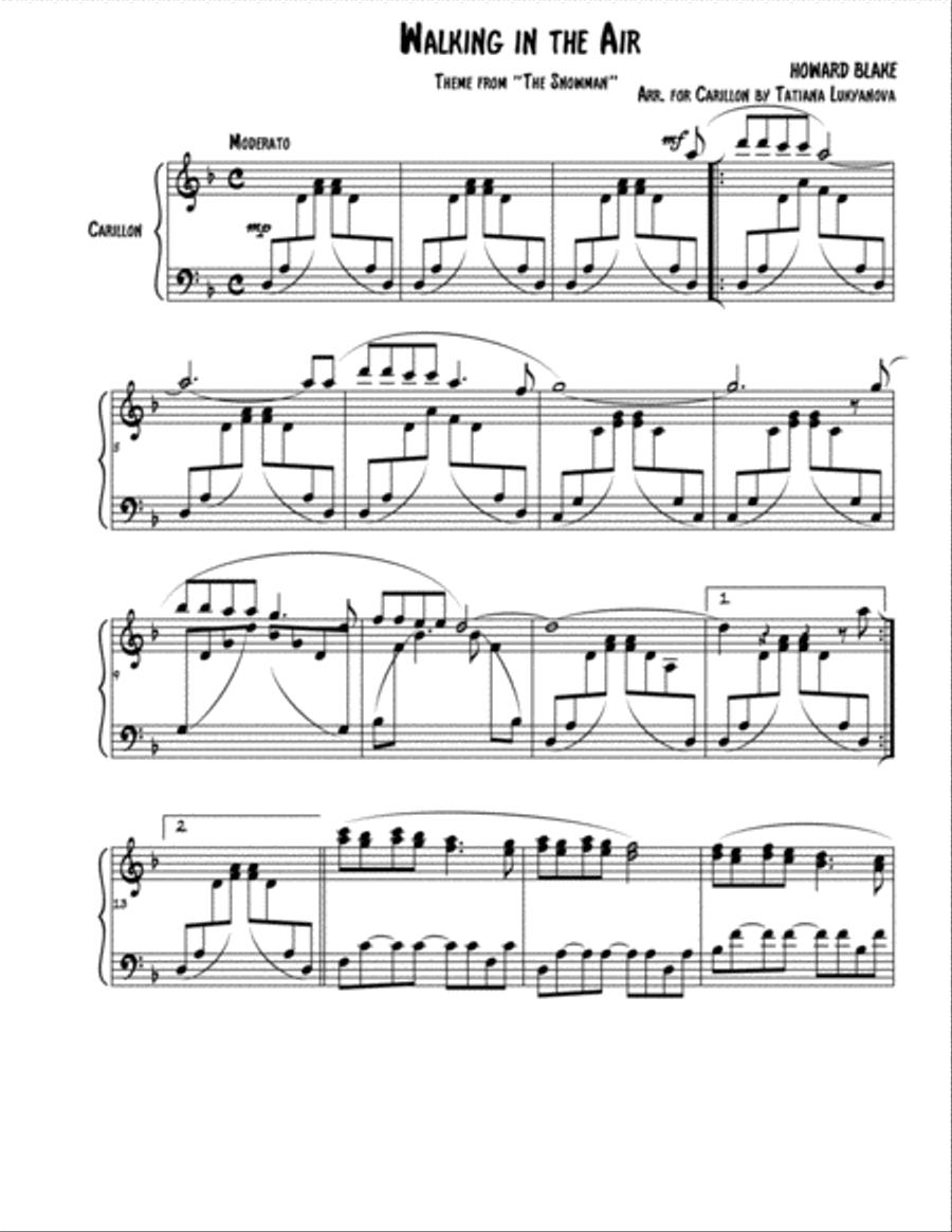 Walking In The Air Walking In The Air Glockenspiel scores gallery preview page 1