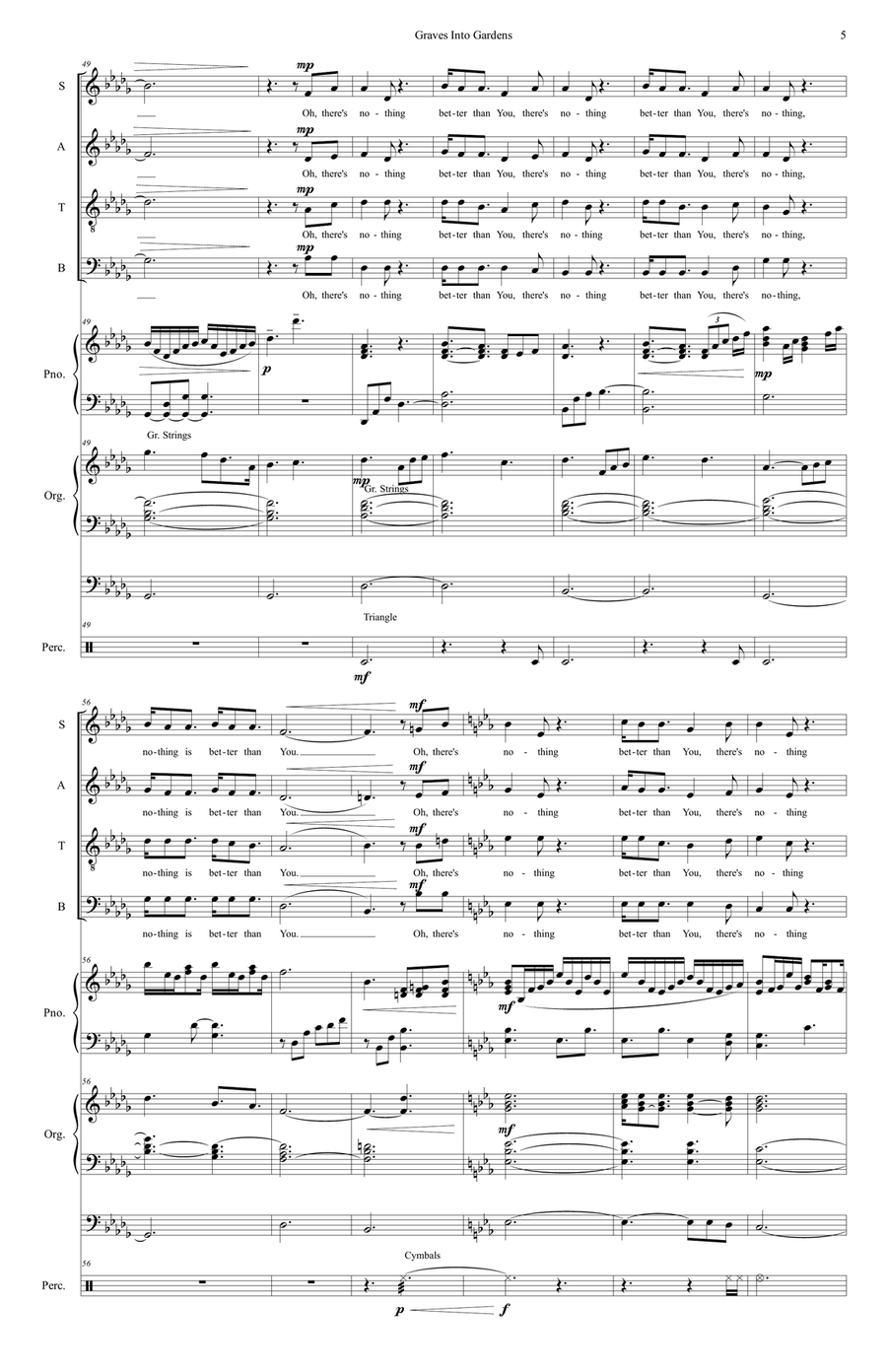 Graves Into Gardens Graves Into Gardens 4-Part scores gallery preview page 5