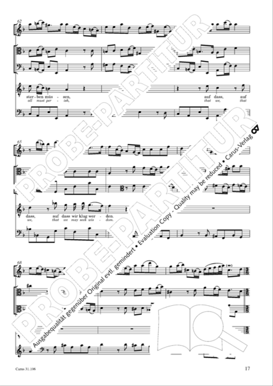 God's own time is the time appointed (Gottes Zeit ist die allerbeste Zeit) 4-Part scores gallery preview page 18
