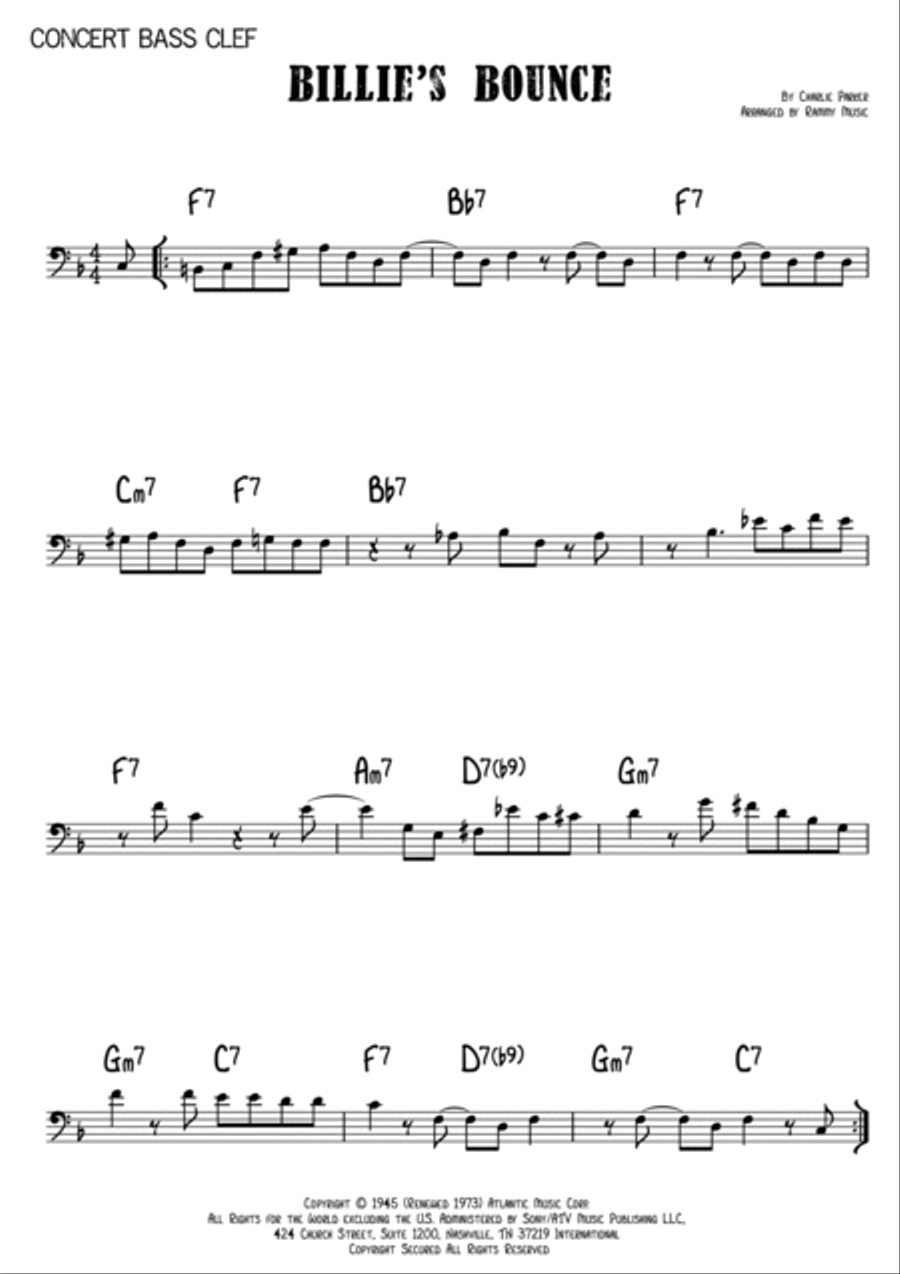 Billie's Bounce (bill's Bounce) Piano scores gallery preview page 2