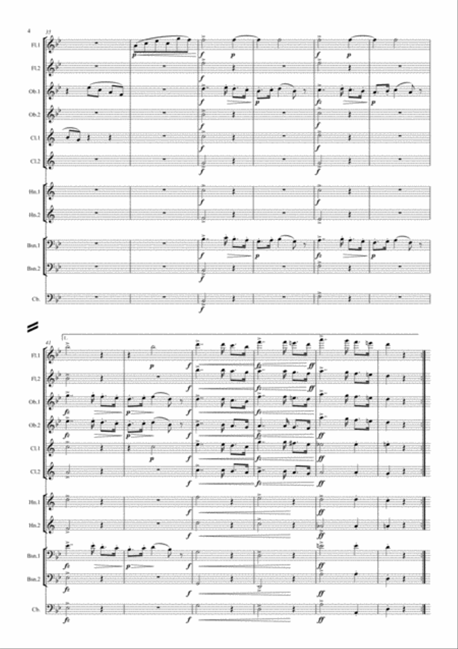 Dvorak: Serenade for Strings Op.22 Mvt. II Waltz - symphonic wind String Orchestra scores gallery preview page 4