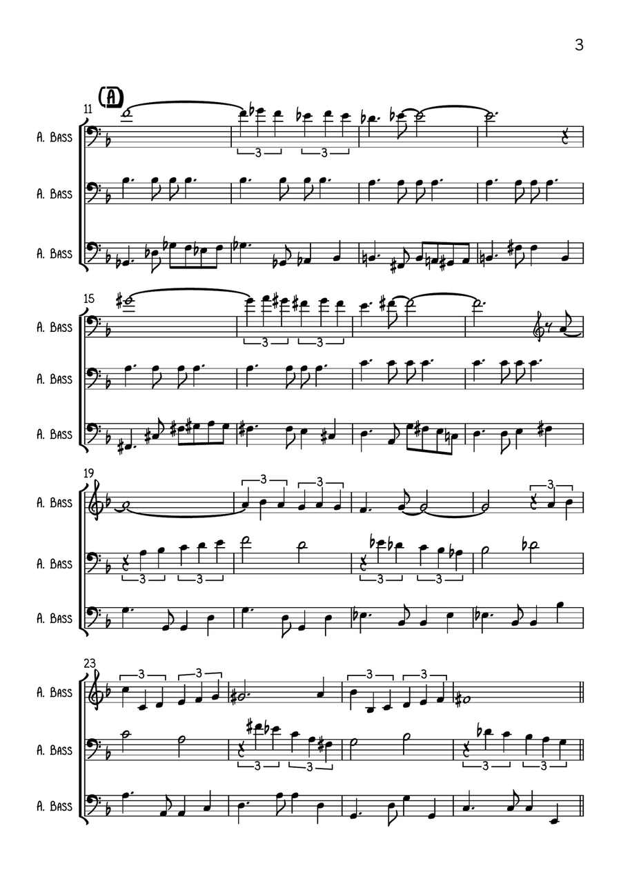 The Girl From Ipanema (garôta De Ipanema) Double Bass scores gallery preview page 3