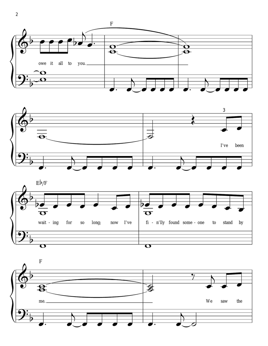 (I've Had) The Time Of My Life Easy Piano scores gallery preview page 2