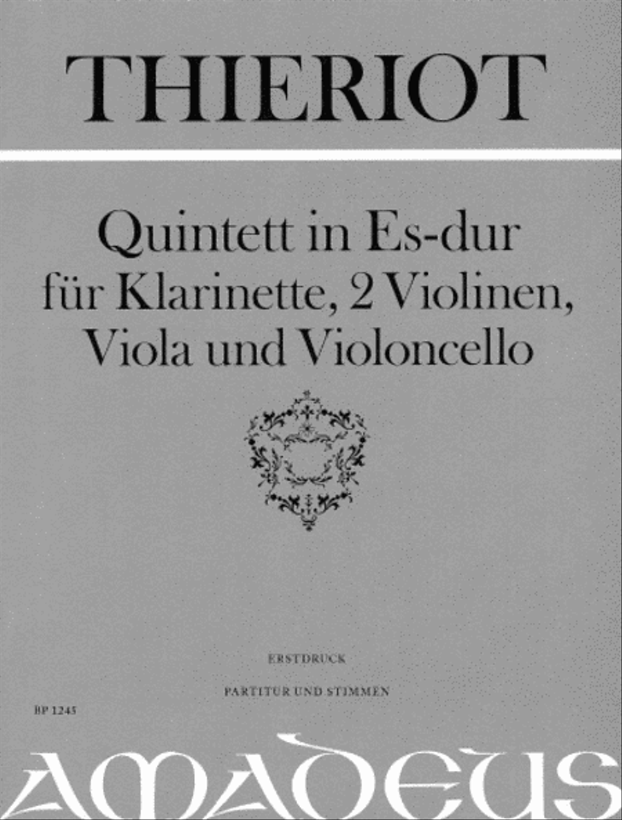 Quintet E flat Major Clarinet scores gallery preview page 1