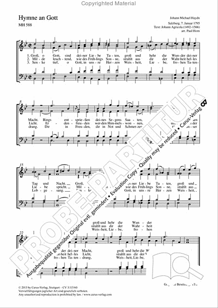 Hymne an Gott 4-Part scores gallery preview page 2