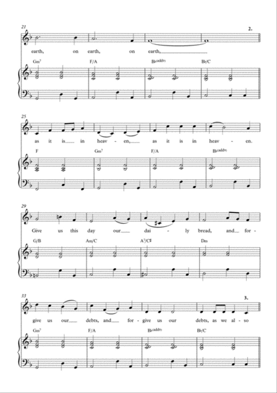 Our Father in Heaven Choir scores gallery preview page 3