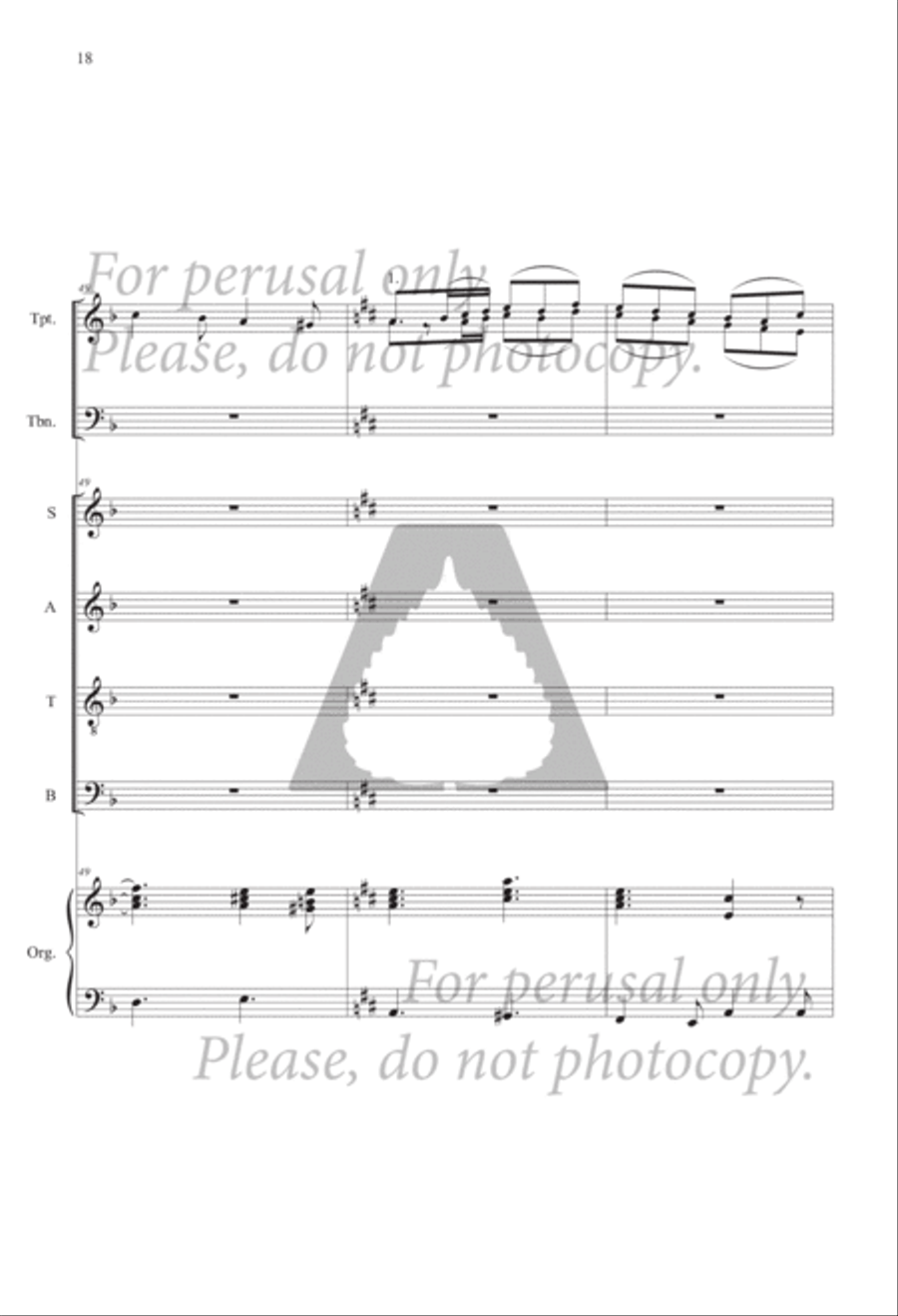 Shout for Joy to the World (Brass Full Score) Choir scores gallery preview page 19