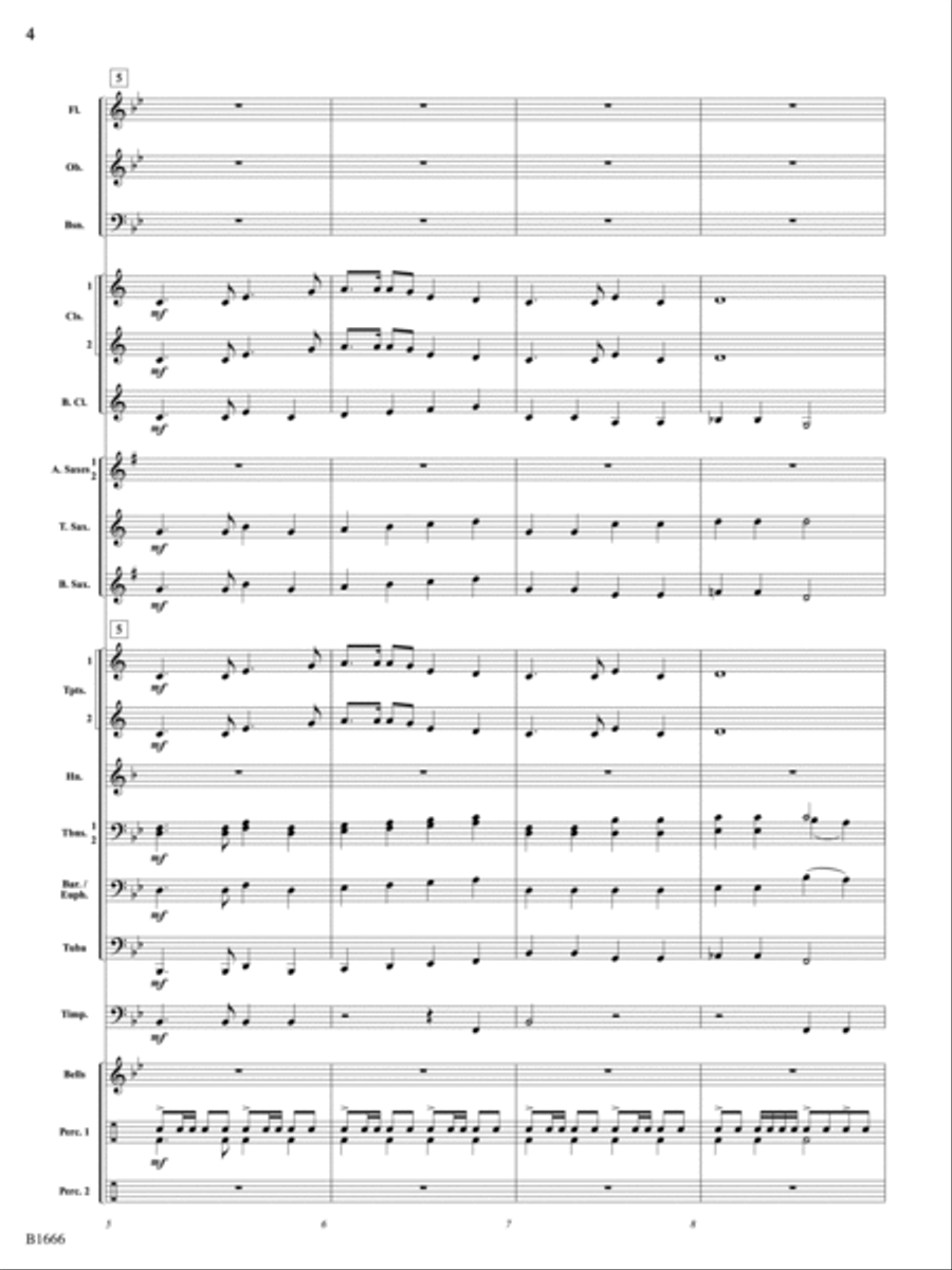 Wild West Saga: Score Concert Band scores gallery preview page 4