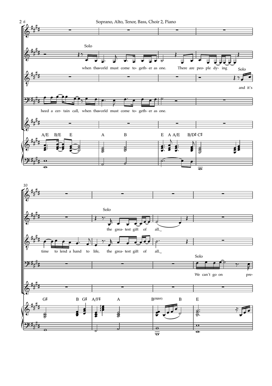 We Are The World 4-Part scores gallery preview page 2
