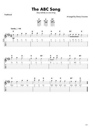 The ABC Song (one string melody)