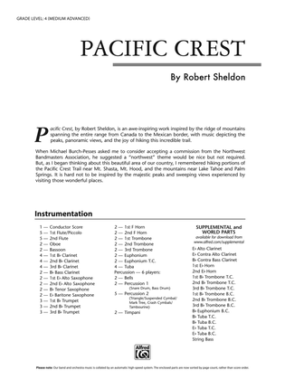 Book cover for Pacific Crest: Score