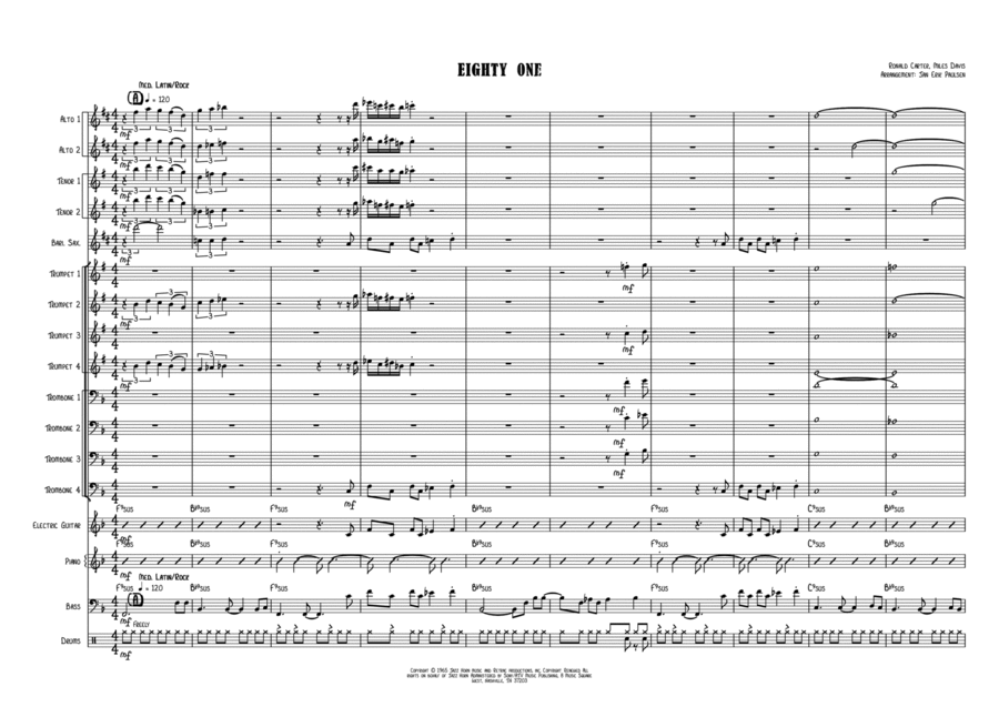 Eighty One Jazz Ensemble scores gallery preview page 1