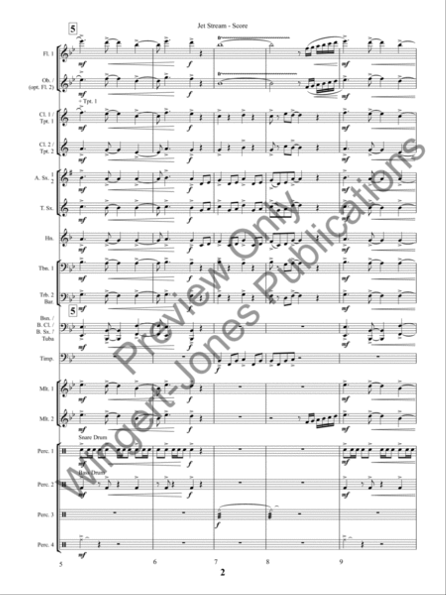 Jet Stream (Score) Concert Band scores gallery preview page 5