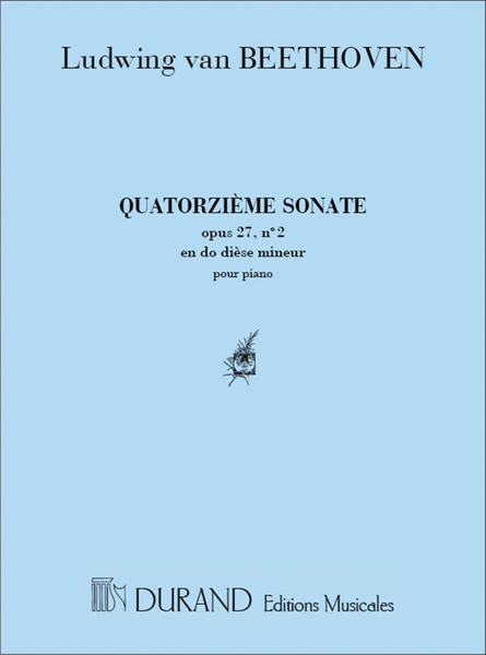 Sonate En Ut Diesis Mineur Op 27 N 2 N 14 Piano
