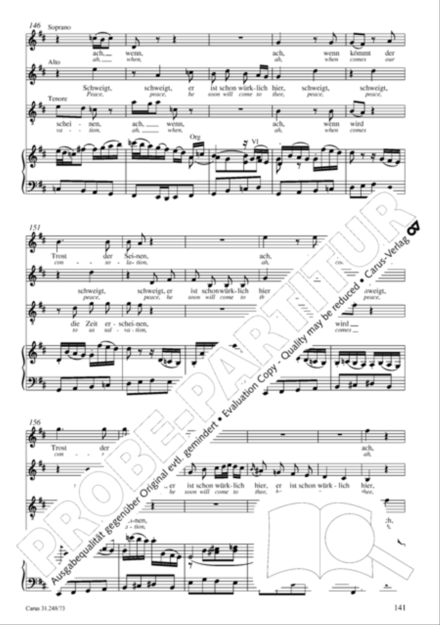 Christmas Oratorio (Weihnachtsoratorium, Teile IV-VI) 4-Part scores gallery preview page 62