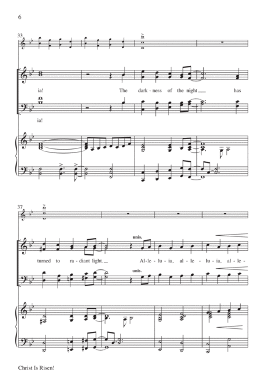 Christ Is Risen! 4-Part scores gallery preview page 7