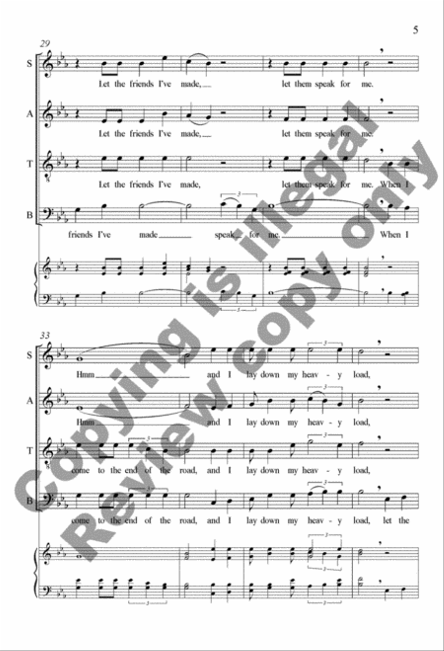 Let the Life I've Lived Speak for Me 4-Part scores gallery preview page 6