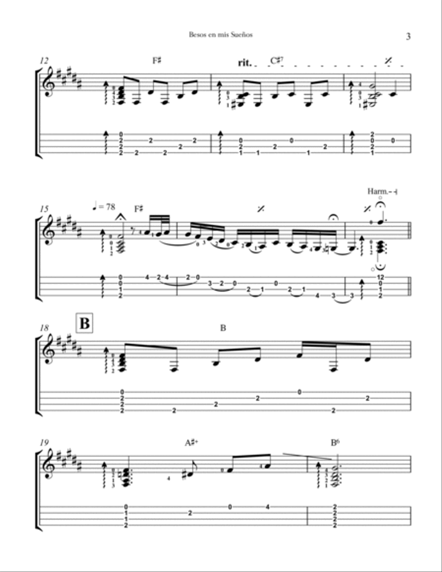 Besos en mis sueños Ukulele scores gallery preview page 3