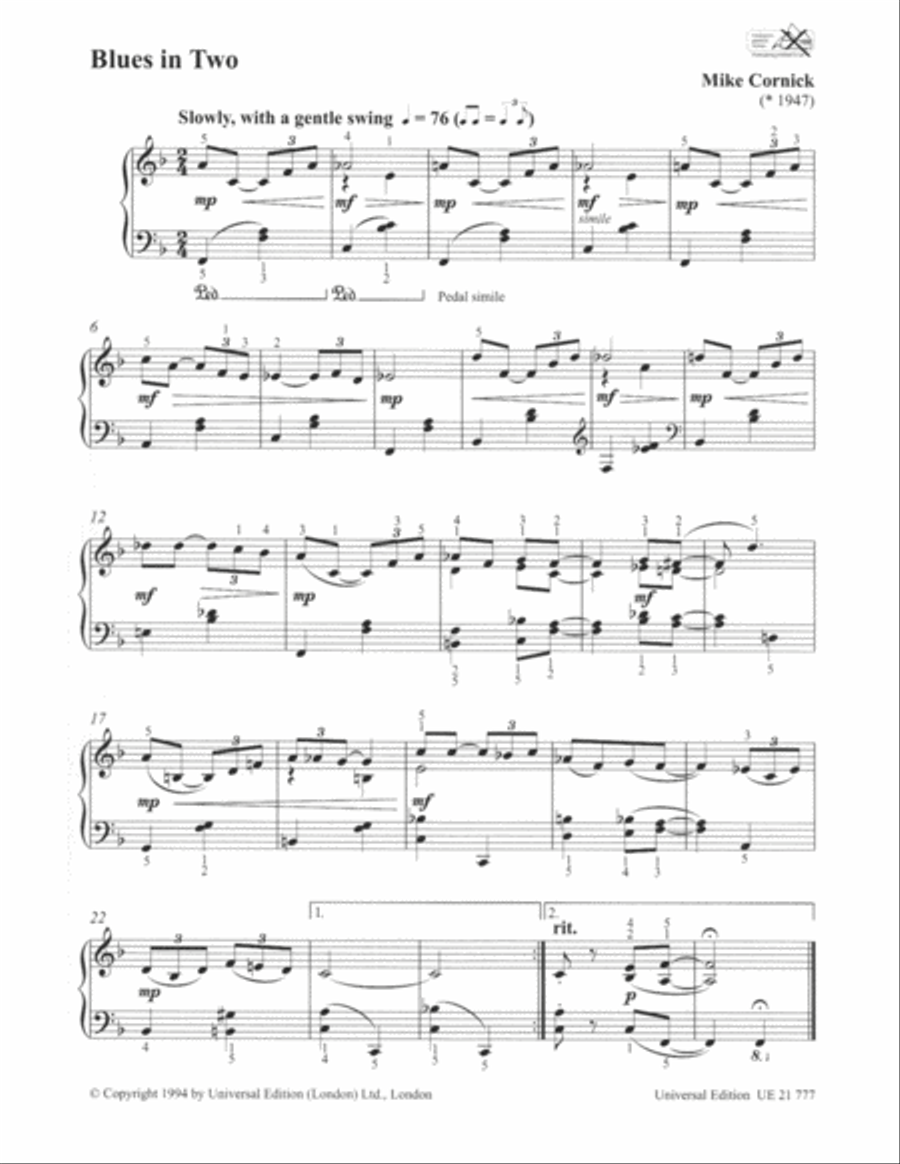 Blues in Two and More Piano Solo scores gallery preview page 2
