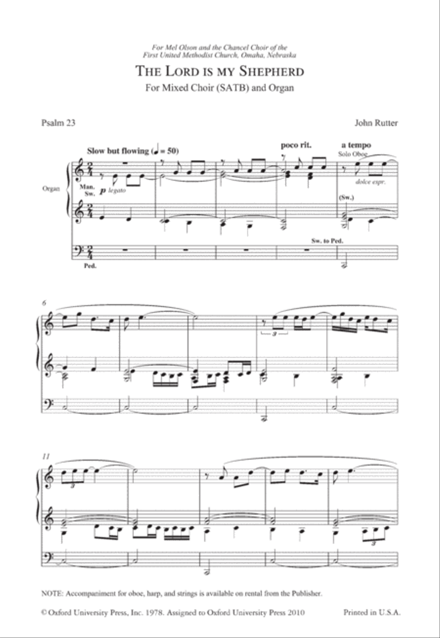The Lord is my shepherd The Lord is my shepherd 4-Part scores gallery preview page 2
