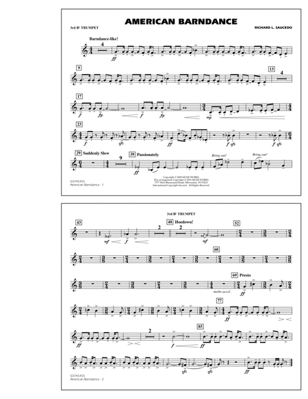 American Barndance - 3rd Bb Trumpet