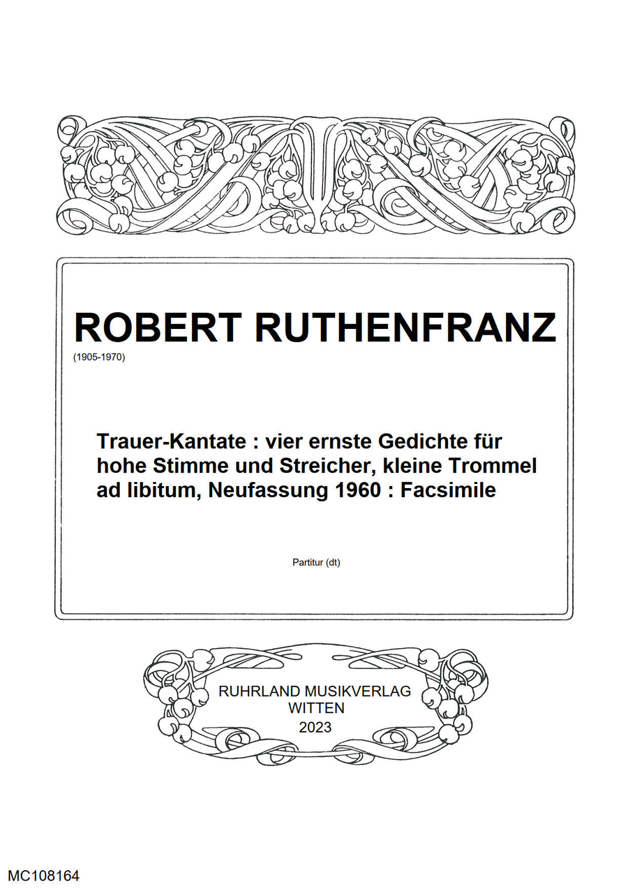 Trauer-Kantate Trauer-Kantate High Voice scores gallery preview page 1