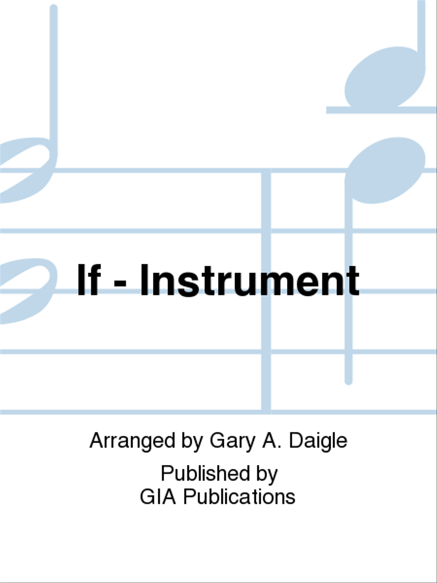 If - Instrument edition Piano scores gallery preview page 1