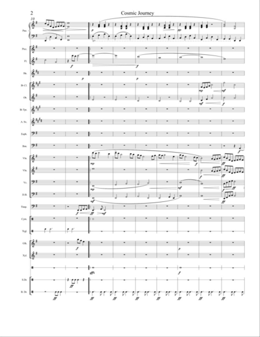 Cosmic Journey Full Orchestra scores gallery preview page 2
