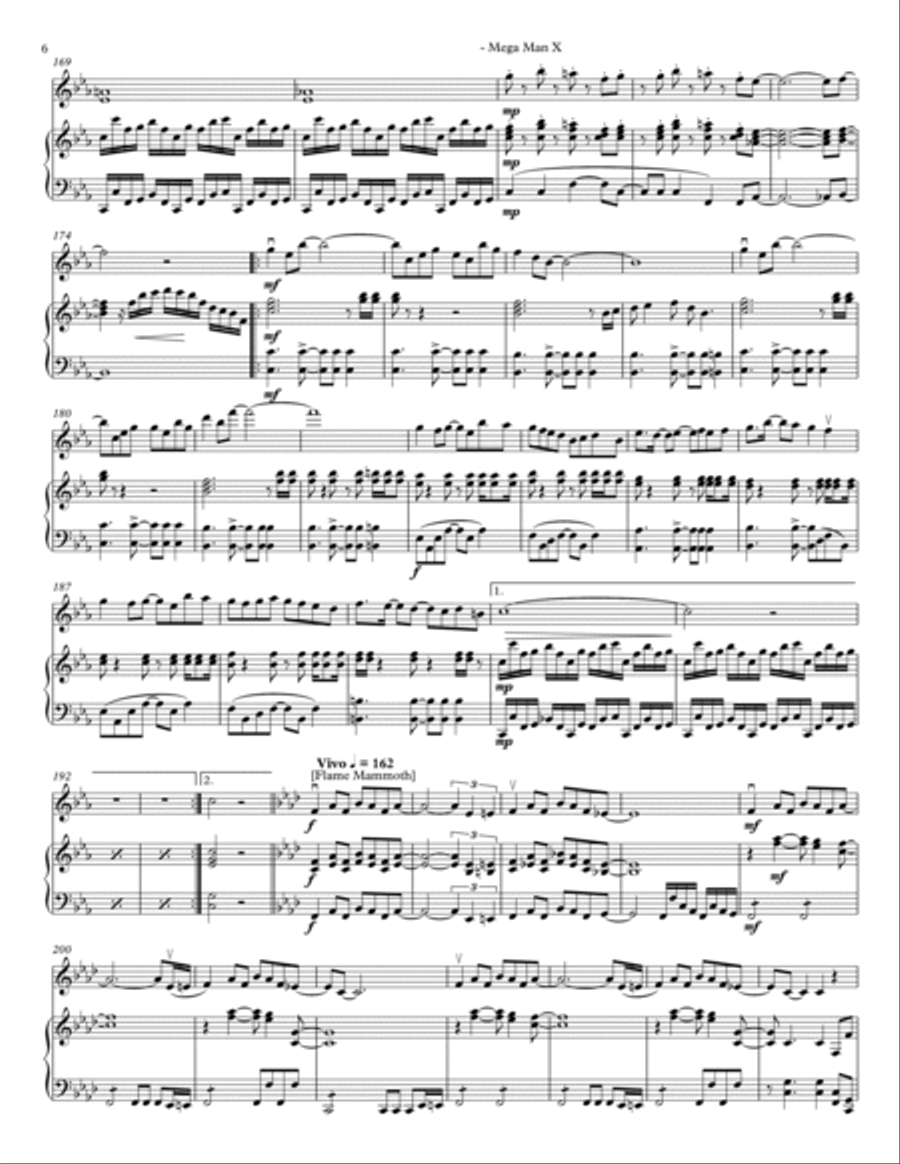 2mega2man (mega Man X) Chamber Music scores gallery preview page 6