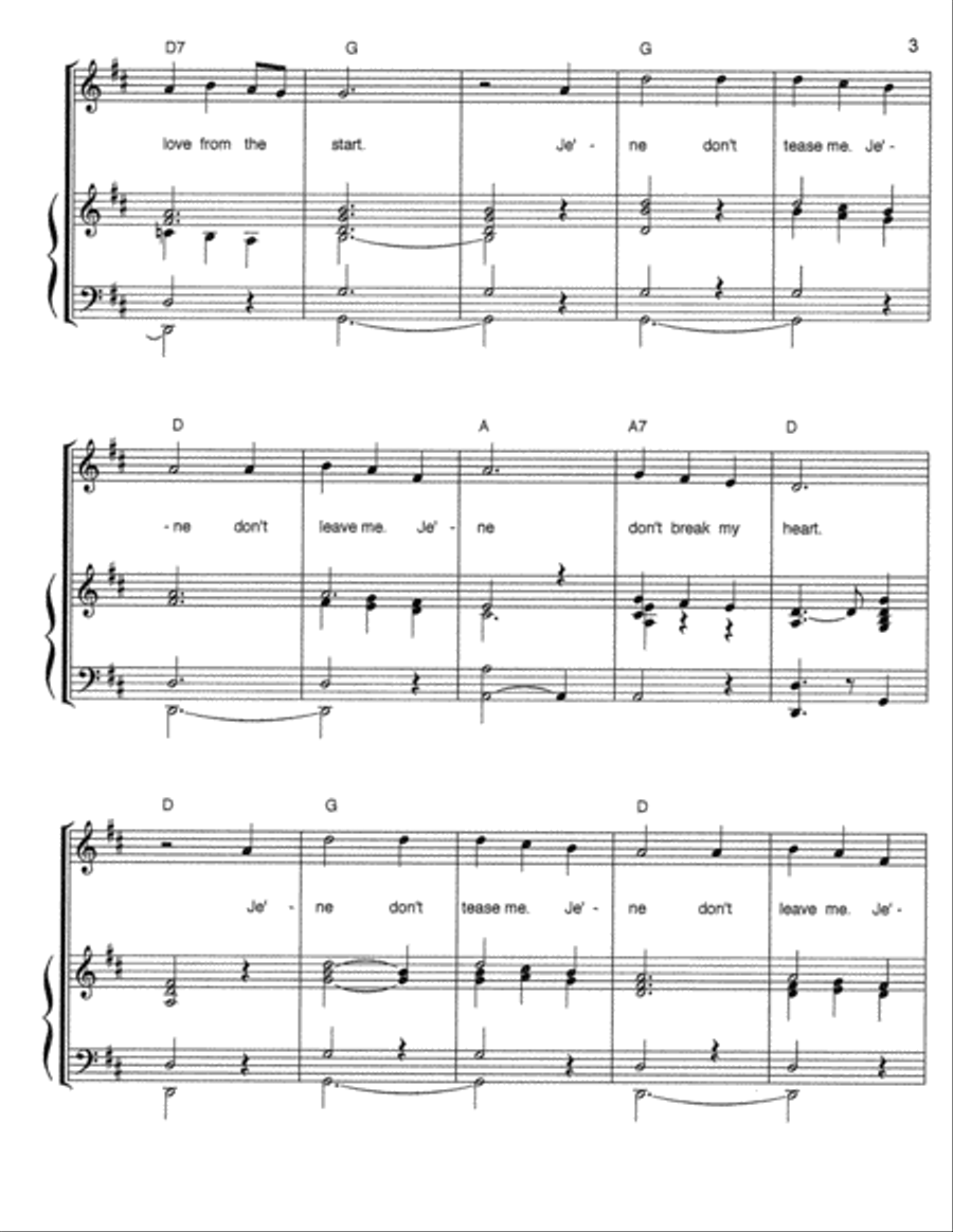 Je'ne Don't Tease Me Je'ne Don't Tease Me Voice scores gallery preview page 4
