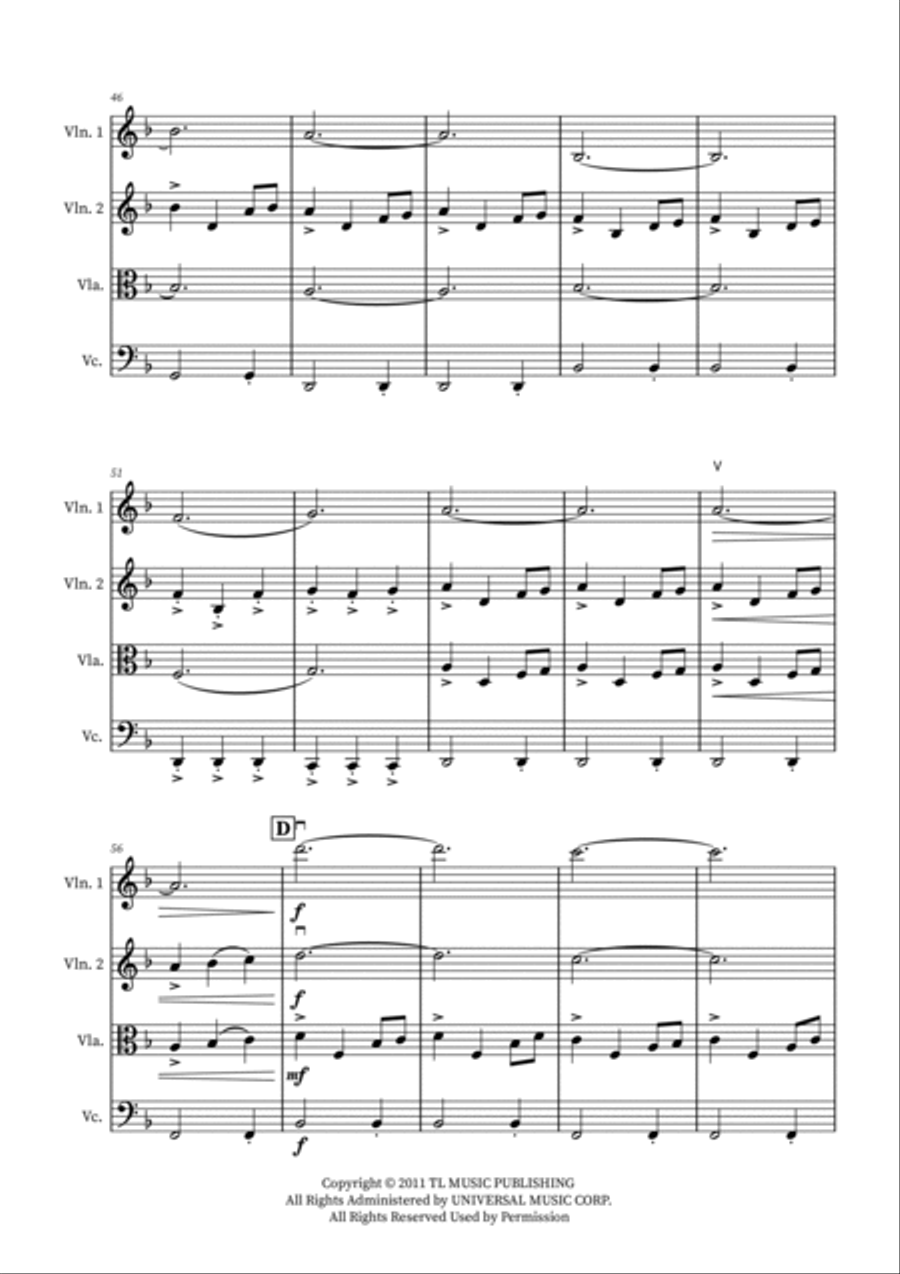 Game Of Thrones String Quartet scores gallery preview page 4