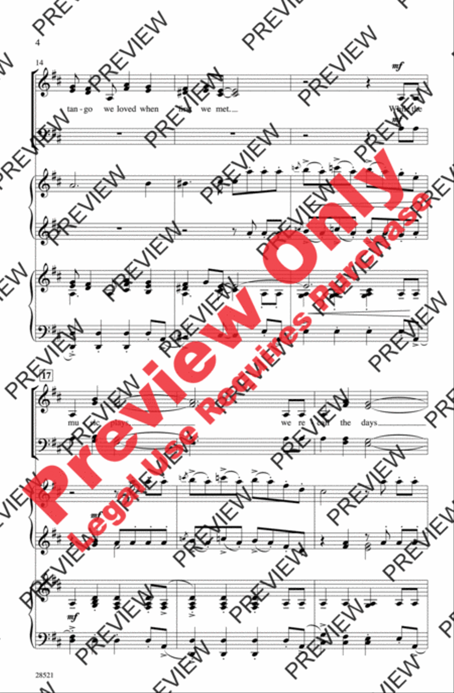 Blue Tango Blue Tango 4-Part scores gallery preview page 4