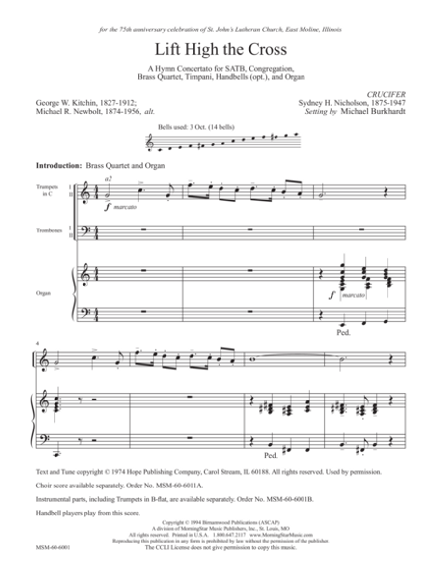 Lift High the Cross Lift High the Cross Choir scores gallery preview page 1