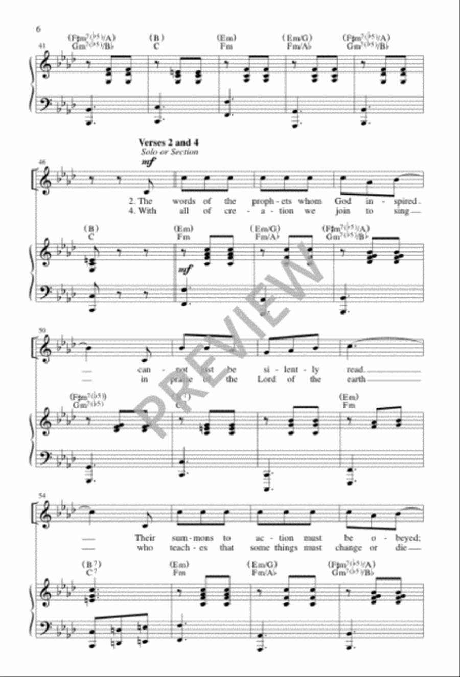 The Lord of the Earth 4-Part scores gallery preview page 6