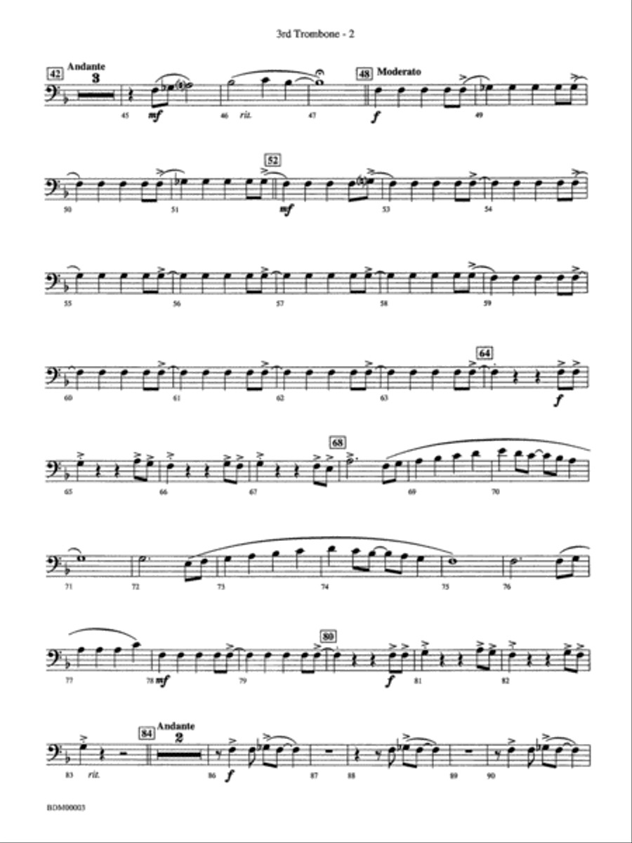 Overture de Argentina: 3rd Trombone Concert Band scores gallery preview page 2