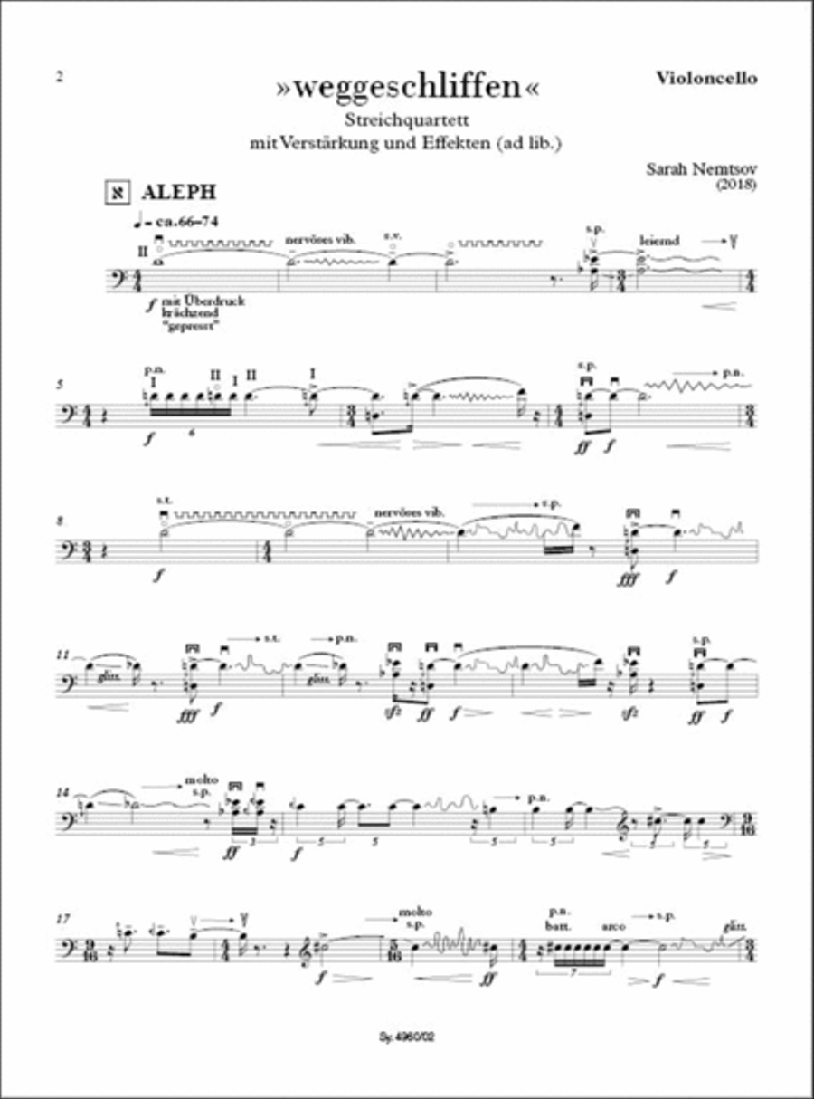 weggeschliffen weggeschliffen String Quartet scores gallery preview page 6