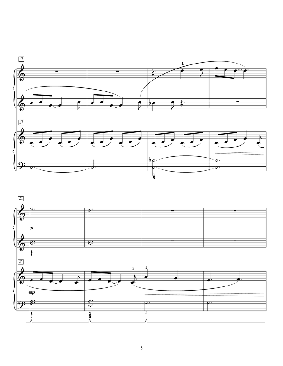 It Must Have Been The Mistletoe (Our First Christmas) (arr. Phillip Keveren) Piano Duet scores gallery preview page 3
