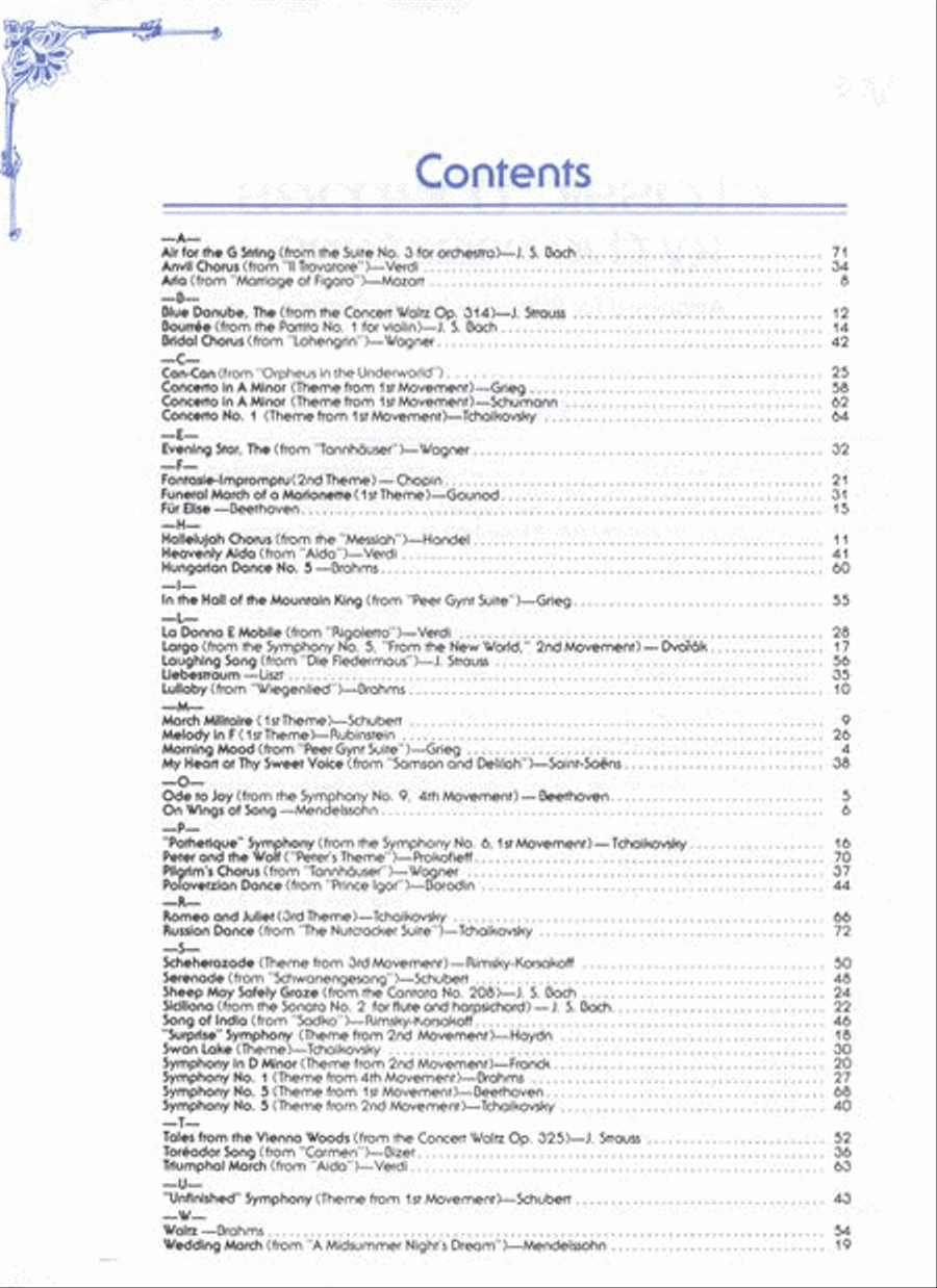 Classic Themes By the Masters Piano Method scores gallery preview page 2