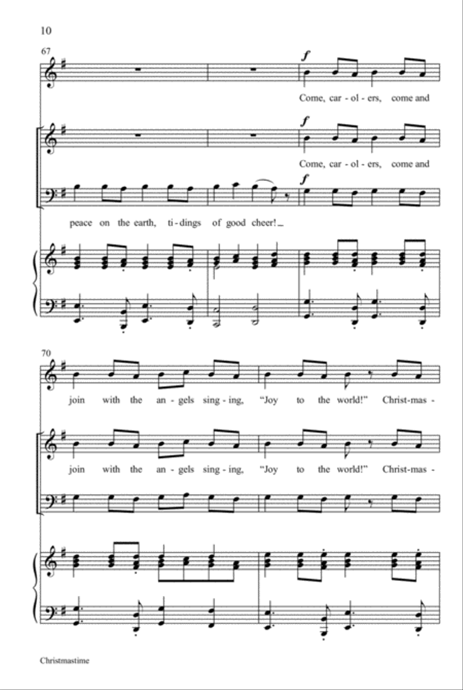 Christmastime Unison Choir scores gallery preview page 11