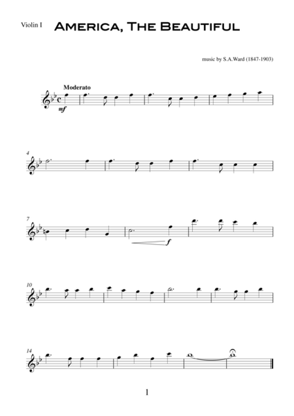 Patriotic Collection for string quartet (Part score)