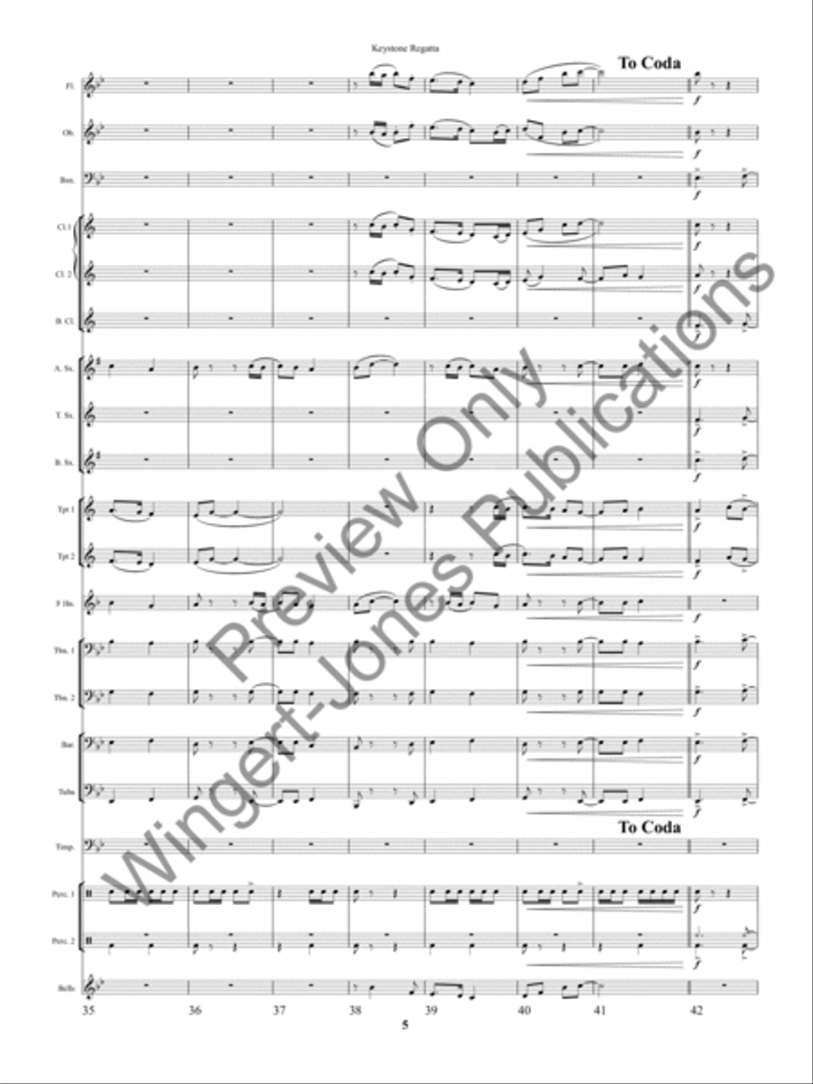 Keystone Regatta Concert Band scores gallery preview page 8